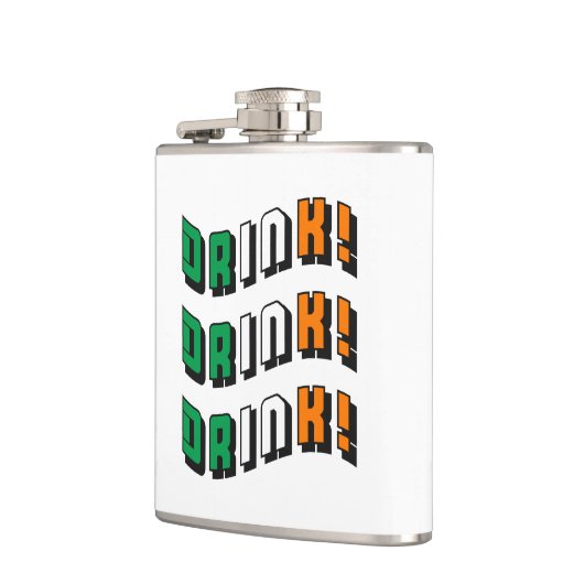St Patricks Day Drink Irish Funny Niedlich Drink Flachmann (Links)
