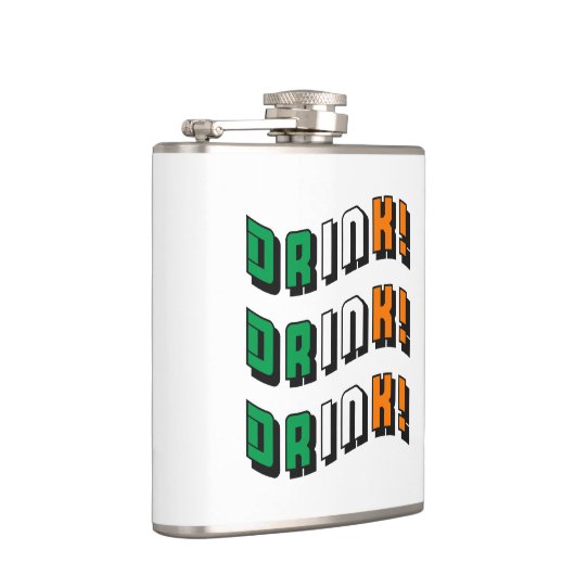 St Patricks Day Drink Irish Funny Niedlich Drink Flachmann (Rechts)