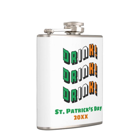 St Patricks Day Drink Irish Funny Niedlich Drink Flachmann (Rechts)