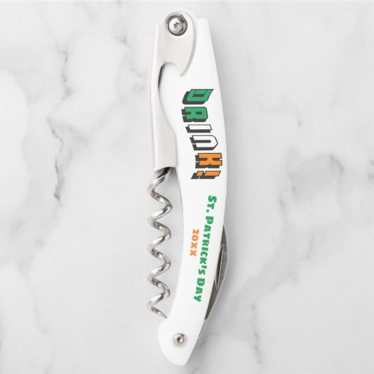 St. Patrick's Day Drink Irish Funny Niedlich Kellnermesser (Vorderseite)