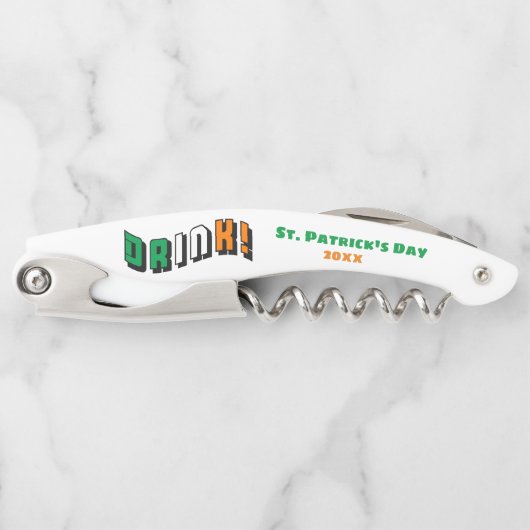 St. Patrick's Day Drink Irish Funny Niedlich Kellnermesser (Vorderseite)