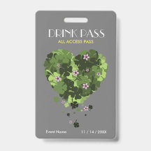 St. Patrick's Day Drink Pass Abzeichen
