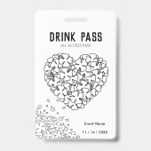 St. Patrick's Day Drink Pass Abzeichen Ausweis (Rückseite)