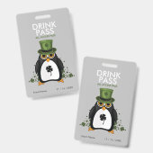 St. Patrick's Day Drink Pass Ausweis (Vorder- & Rückseite)