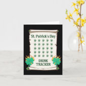 St Patricks Day Drink Tracker Männer Funny Part Karte (Gelbe Blume)