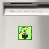 St Patrick's Day Drink Up Square Magnet (In Situ (Geschirrspüler))