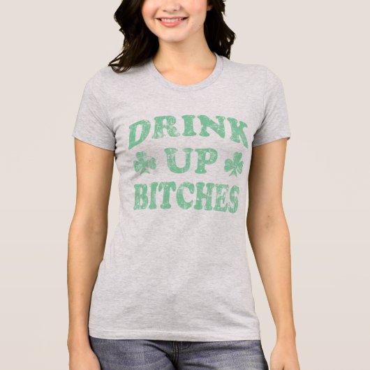 St Patrick's Day Drink Up T-Shirt (Vorderseite)