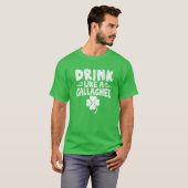 St. Patrick's Day Drinking Gallagher Irish Shamroc T-Shirt (Vorne ganz)