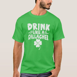St. Patrick's Day Drinking Gallagher Irish Shamroc T-Shirt