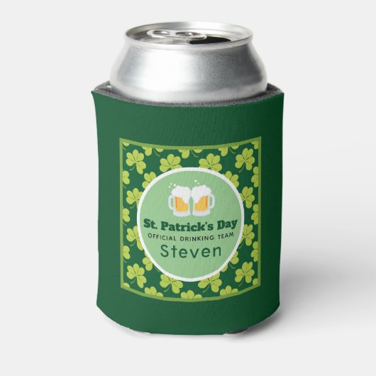 St. Patrick's Day Drinking Team Clover Pattern Dosenkühler (Kanne Rückseite)