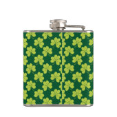 St. Patrick's Day Drinking Team Clover Pattern Flachmann (Rückseite)