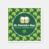 St. Patrick's Day Drinking Team Clover Pattern Serviette (Vorderseite)