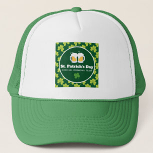 St. Patrick's Day Drinking Team Clover Pattern Truckerkappe