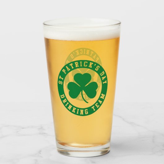 St Patrick's Day Drinking Team Glas (Vorne (Gefüllt))