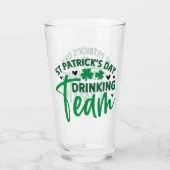 St Patrick's Day Drinking Team Kleeblatt Glas (Rückseite)