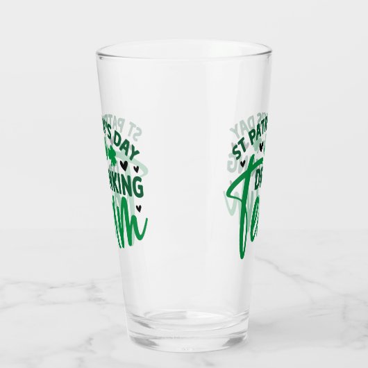 St Patrick's Day Drinking Team Kleeblatt Glas (Links)