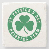 St Patrick's Day Drinking Team Steinuntersetzer (Vorderseite)