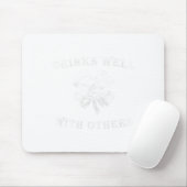 St Patricks Day Drinks Well With Others Funny Iris Mousepad (Mit Mouse)