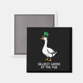 St Patricks Day dümmster Gans Pub Saint Pattys Män Magnet (Vorderseite/Rückseite)