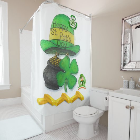 St. Patricks Day Duschvorhang (Beispiel)