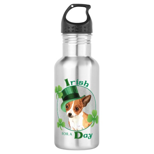 St. Patrick's Day Edelstahlflasche (Vorderseite)