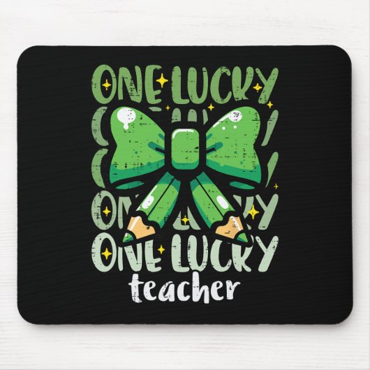 St Patricks Day Ein Glücklicher Lehrer Bogen Saint Mousepad (Vorne)