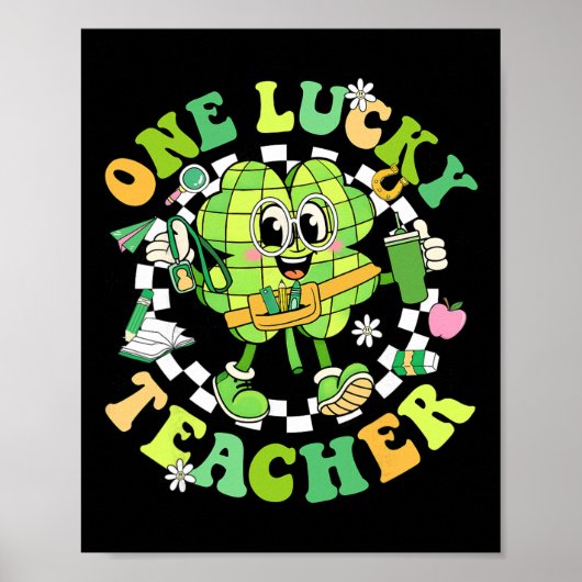 St. Patricks Day Ein Glücklicher Lehrer Groovy Sha Poster (Vorne)