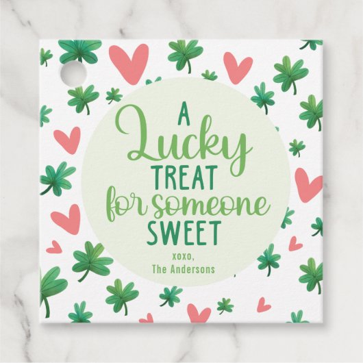 St Patrick's Day - Eine glückliche Leckerei für je Geschenkanhänger (Vorderseite)