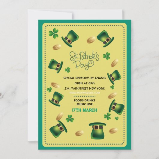 St. Patrick's Day Einladung (Vorderseite)
