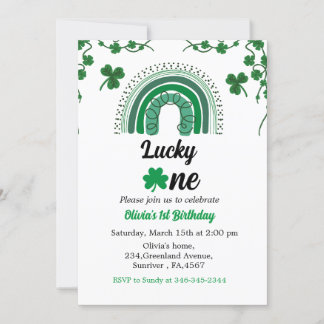 St Patrick's Day Einladung Kleeblatt