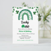St Patrick's Day Einladung Kleeblatt zum Geburtsta (Stehend Vorderseite)