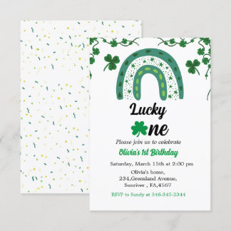 St Patrick's Day Einladung Kleeblatt zum Geburtsta