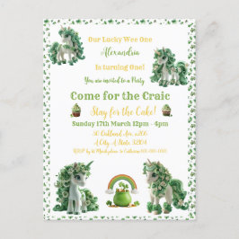 St Patricks Day Einmal Einladung Postkarte