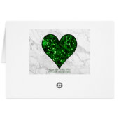 St. Patrick's Day Emerald Heart (Rückseite Horizontal)