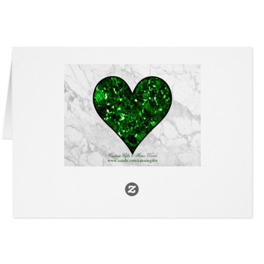 St. Patrick's Day Emerald Heart (Rückseite Horizontal)