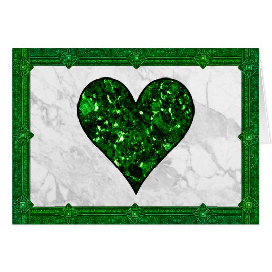 St. Patrick's Day Emerald Heart (Vorderseite (Horizontal))