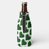 St. Patrick's Day Emerald Heart Flasche Cooler Flaschenkühler (Flasche Rückseite)