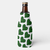 St. Patrick's Day Emerald Heart Flasche Cooler Flaschenkühler (Flaschenvorderseite)