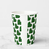 St. Patrick's Day Emerald Heart Pappbecher (Links)