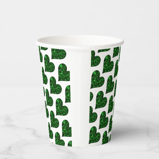 St. Patrick's Day Emerald Heart Pappbecher (Rechts)