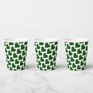St. Patrick's Day Emerald Heart Pappbecher