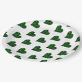 St. Patrick's Day Emerald Heart Pappteller (Schrägansicht)