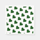 St. Patrick's Day Emerald Heart Serviette (Vorderseite)