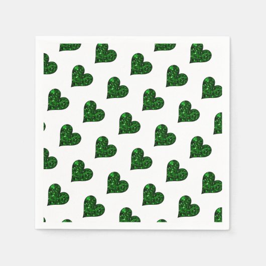 St. Patrick's Day Emerald Heart Serviette (Vorderseite)