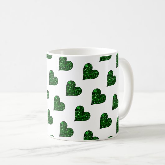 St. Patrick's Day Emerald Heart Tasse (VorderseiteRechts)