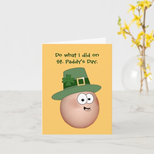 St. Patrick's Day Erwachsenenhumor Karte (Gelbe Blume)