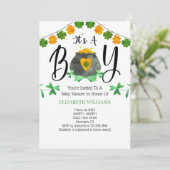 St. Patrick's Day Es ist eine Baby-Dusche Einladung (Stehend Vorderseite)
