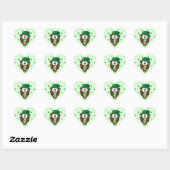 St. Patrick's Day Eule Herz-Aufkleber (Blatt)