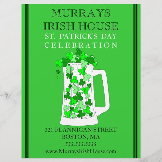 St. Patrick's Day Event Celebration Flyer (Hinten)