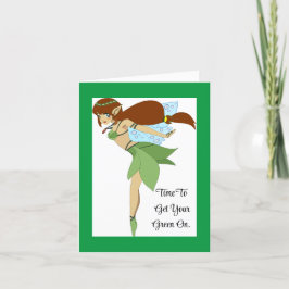 St. Patrick's Day Fairy Holiday Card Feiertagskarte